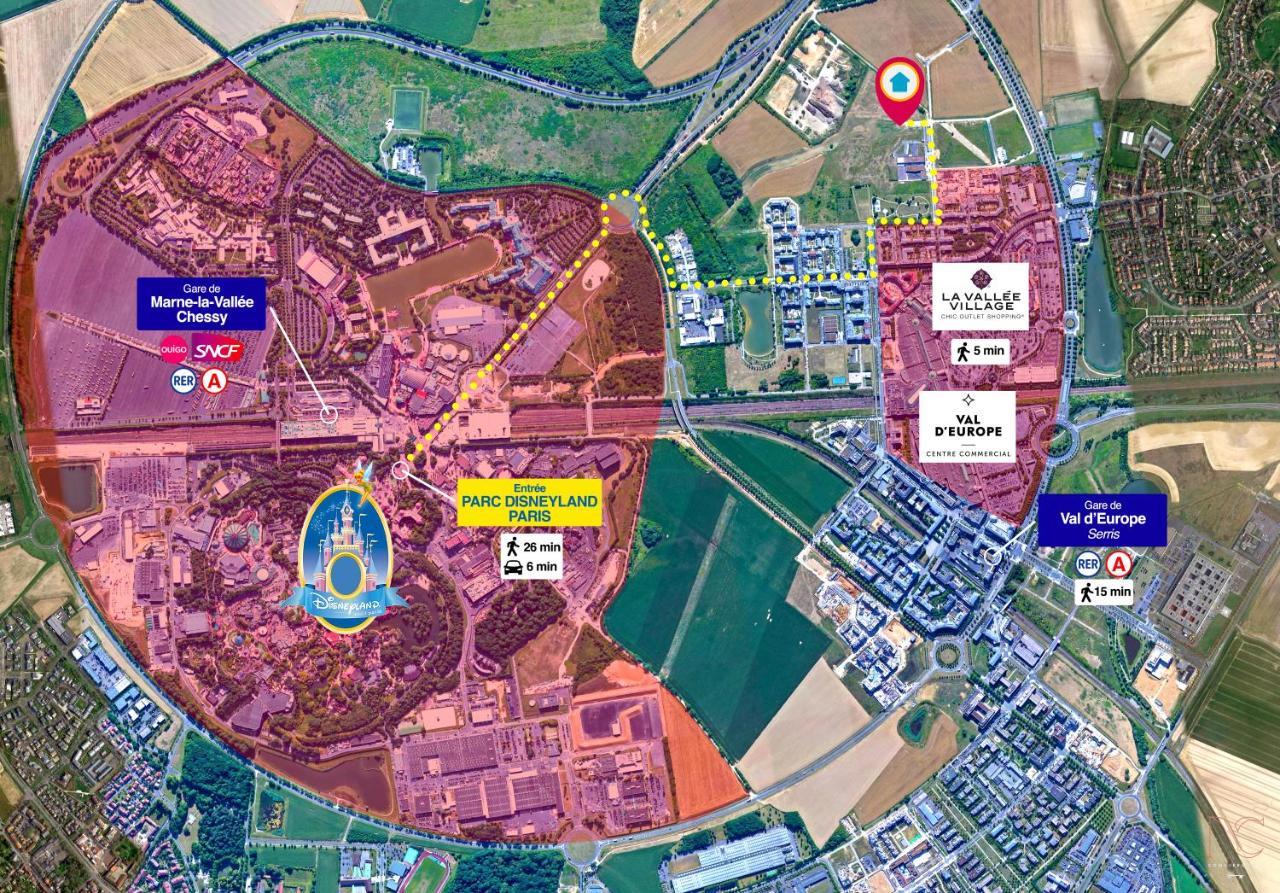 Disneyland-Paris 8Pers,Parking, Borne Recharge Ve, Wifi Serris Exteriör bild